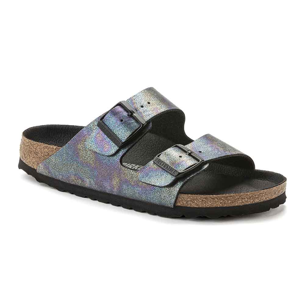 Birkenstock Arizona Vegan Sandals - Narrow - Black Iridescent