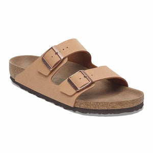 Birkenstock Arizona BirkiBuc Vegan Sandals - Regular - Pecan