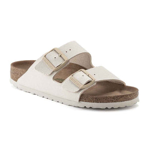 Birkenstock Arizona Vegan Textile Sandals - Narrow - Eggshell