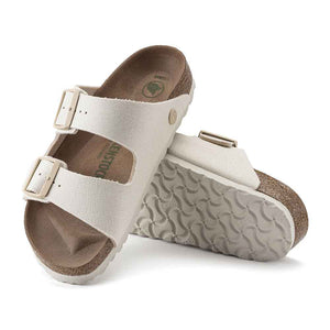 Birkenstock Arizona Vegan Textile Sandals - Narrow - Eggshell