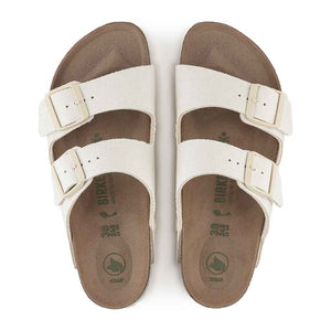 Birkenstock Arizona Vegan Textile Sandals - Narrow - Eggshell