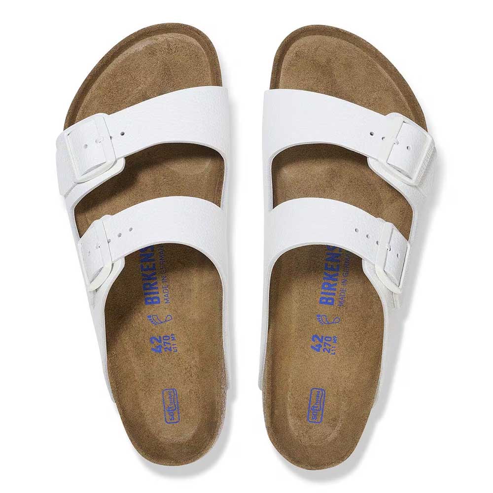 Birkenstock Arizona Leather Soft Footbed Sandals - Narrow - White