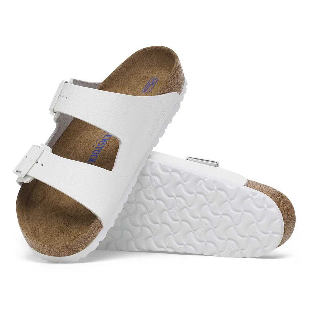Birkenstock Arizona Leather Soft Footbed Sandals - Narrow - White