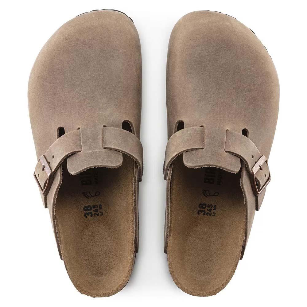 Birkenstock Boston Oiled Leather Clogs - Regular - Tabacco Brown