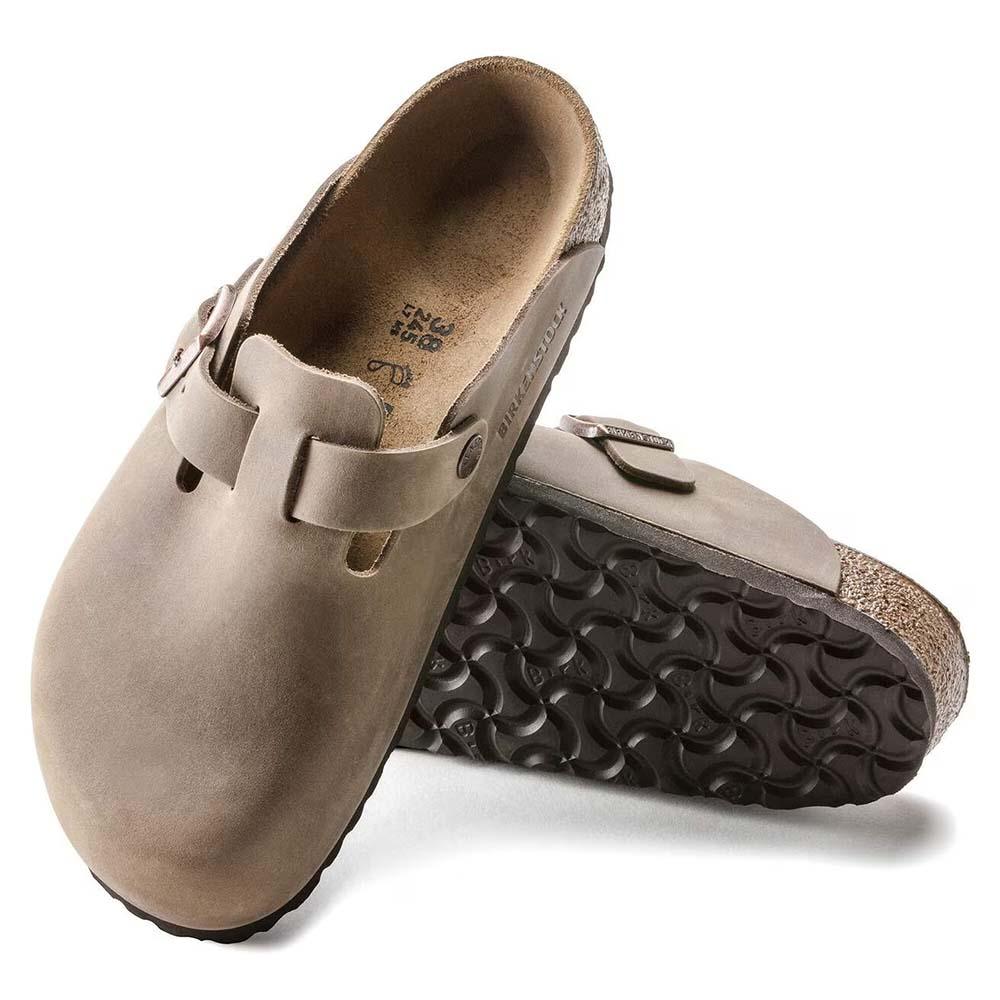 Birkenstock Boston Oiled Leather Clogs - Regular - Tabacco Brown