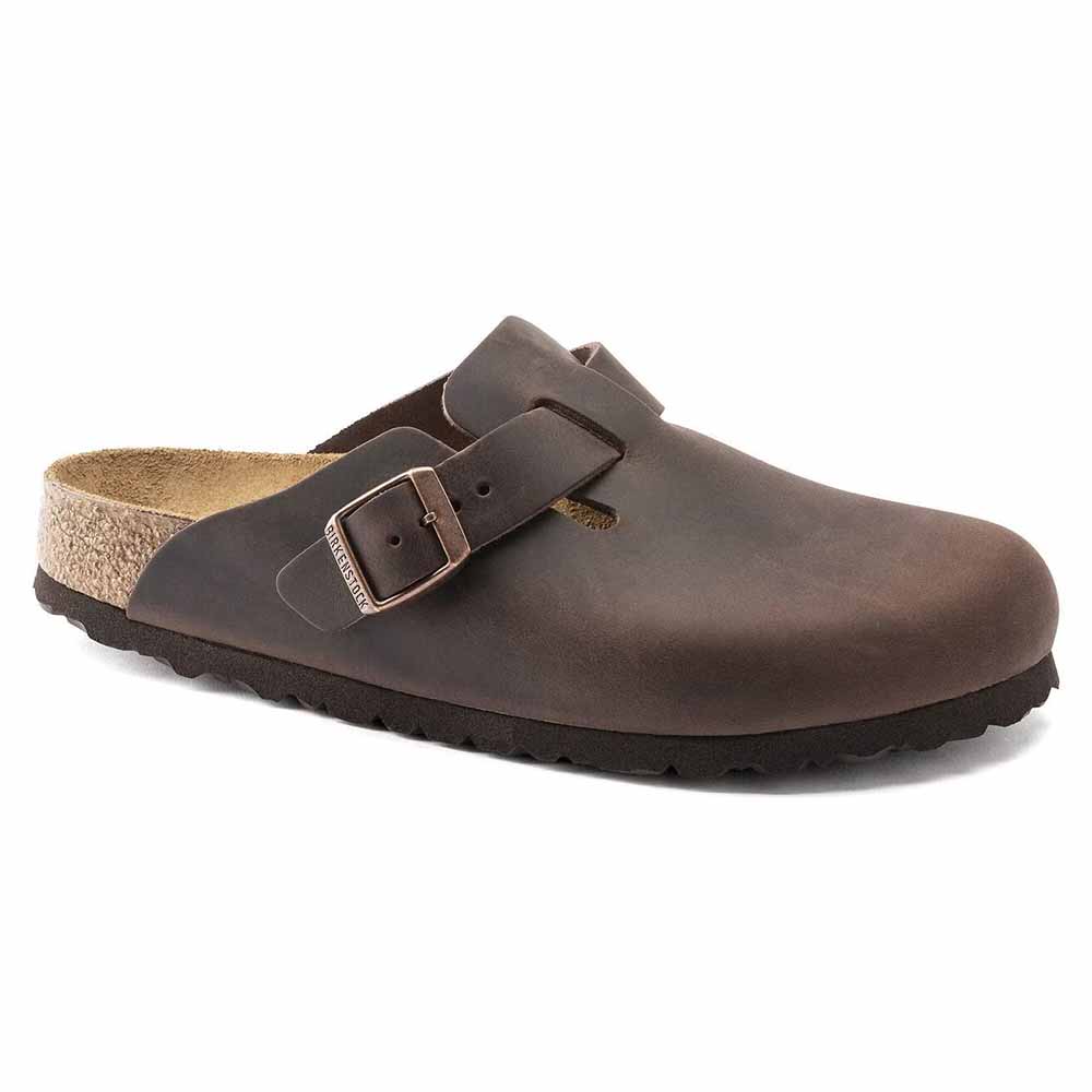 Birkenstock Boston Oiled Leather Clogs - Regular - Habana