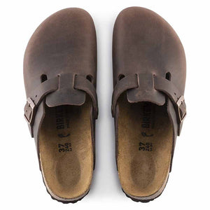 Birkenstock Boston Oiled Leather Clogs - Regular - Habana