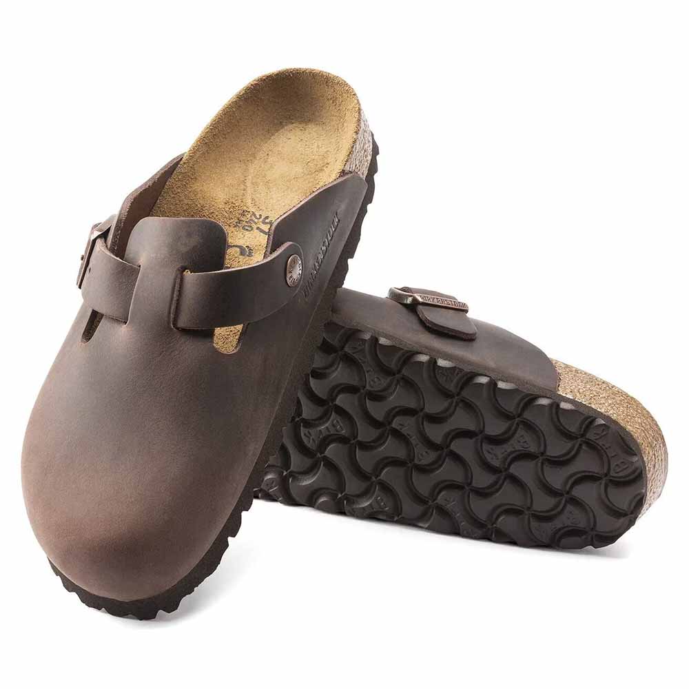 Birkenstock Boston Oiled Leather Clogs - Regular - Habana
