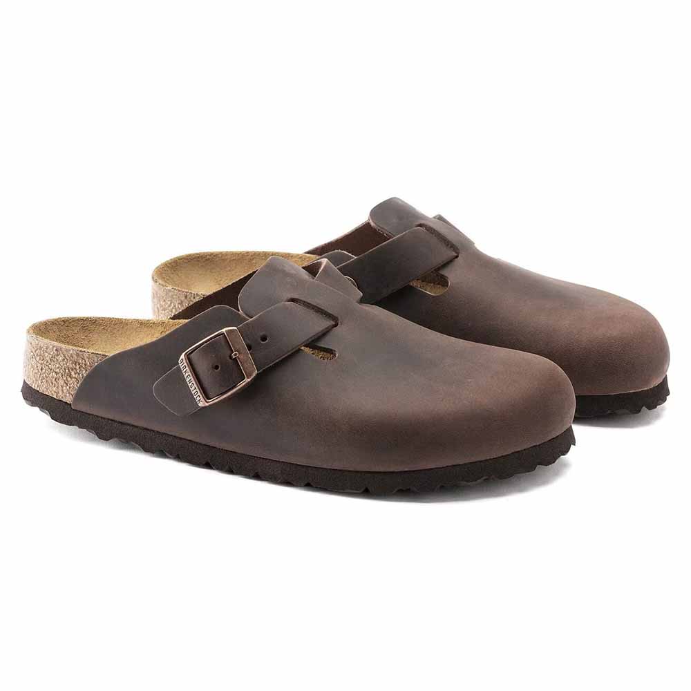 Birkenstock Boston Oiled Leather Clogs - Regular - Habana
