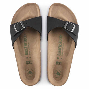 Birkenstock Madrid BirkiBuc Vegan Sandals - Narrow - Black