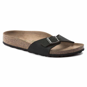 Birkenstock Madrid BirkiBuc Vegan Sandals - Regular - Black