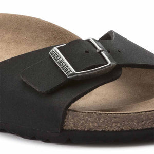 Birkenstock Madrid BirkiBuc Vegan Sandals - Regular - Black