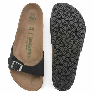 Birkenstock Madrid BirkiBuc Vegan Sandals - Narrow - Black