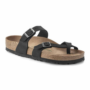 Birkenstock Mayari BirkiBuc Vegan Sandals - Regular - Black