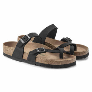 Birkenstock Mayari BirkiBuc Vegan Sandals - Regular - Black