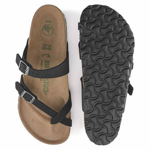 Birkenstock Mayari BirkiBuc Vegan Sandals - Narrow - Black