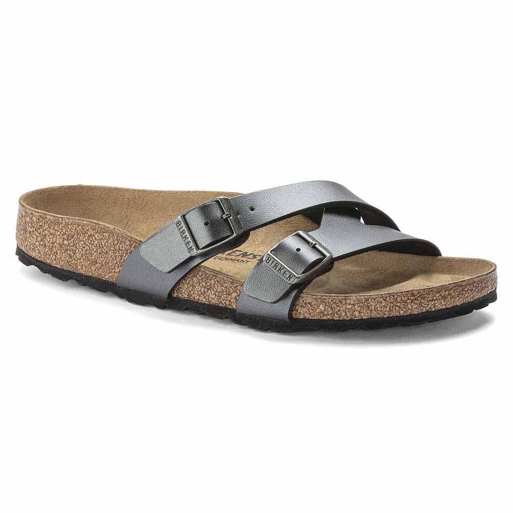 Birkenstock Yao Birko-Flor Sandals - Narrow - Metallic Black