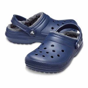 Crocs Classic Lined Clogs - Navy/Charcoal