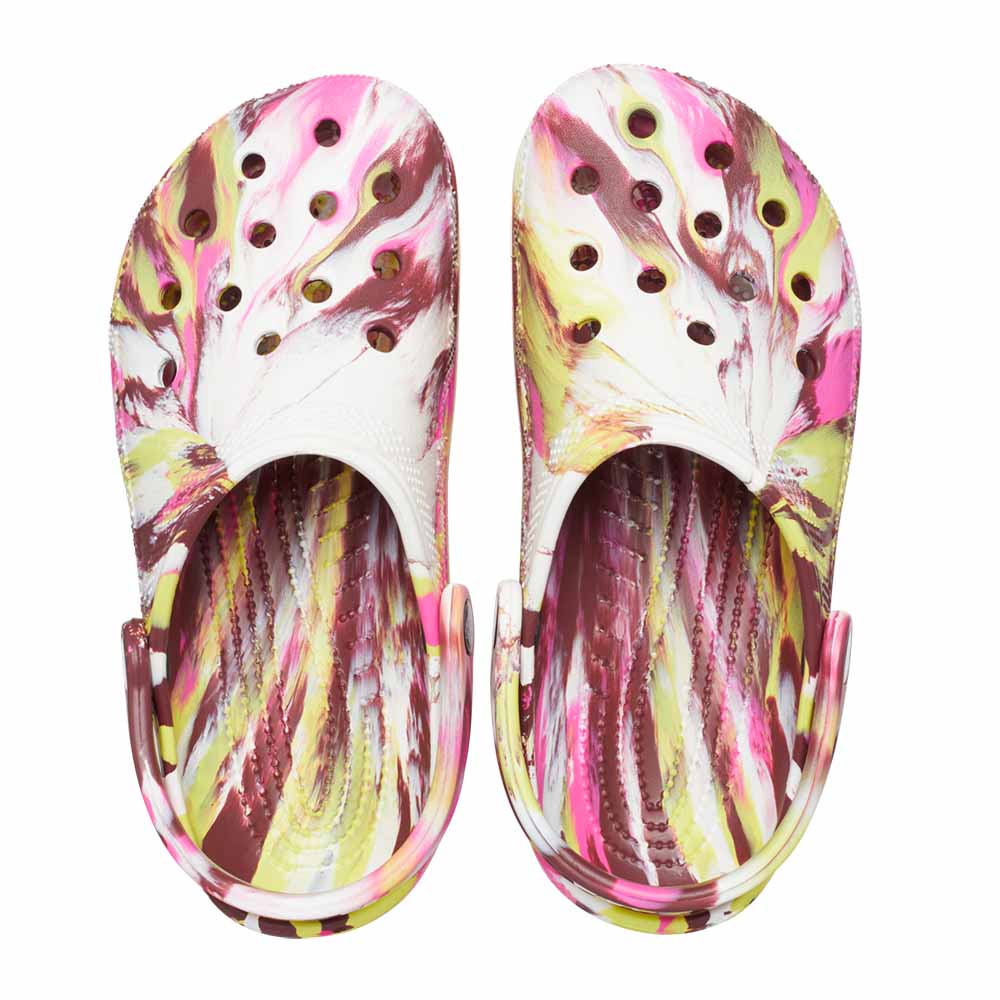 Electric pink best sale tie dye crocs