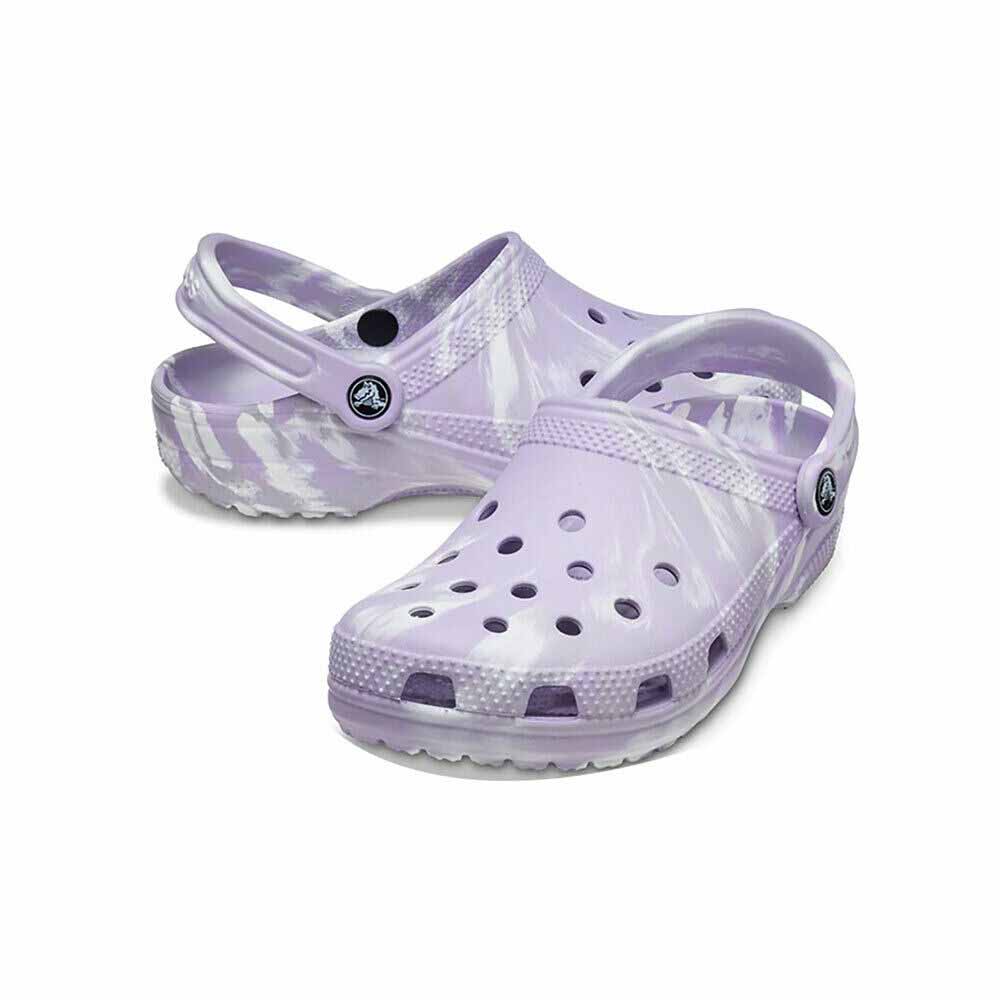 Shop Crocs Classic Marbled Clogs | Lavender | The Next Pair