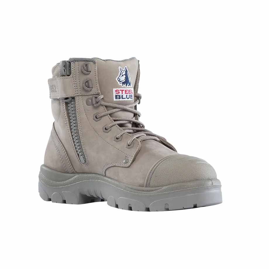 Steel Blue Argyle Zip Scuff Cap 312652 Work Boots - Granite