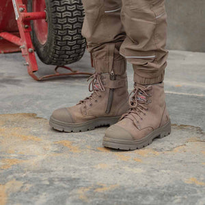 Steel Blue Argyle Zip Scuff Cap 312652 Work Boots - Granite