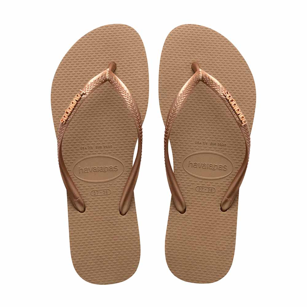 Havaianas Slim Metal Logo - Rose Gold