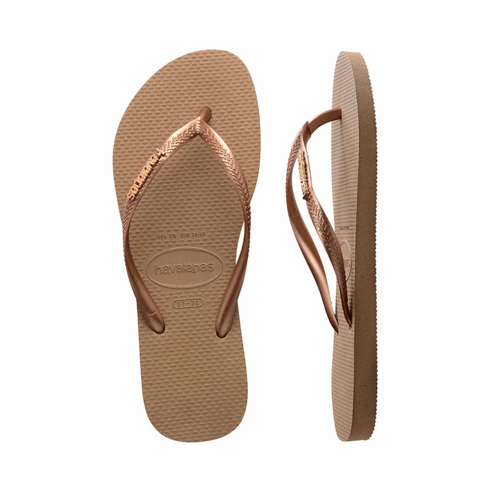 Havaianas Slim Metal Logo - Rose Gold