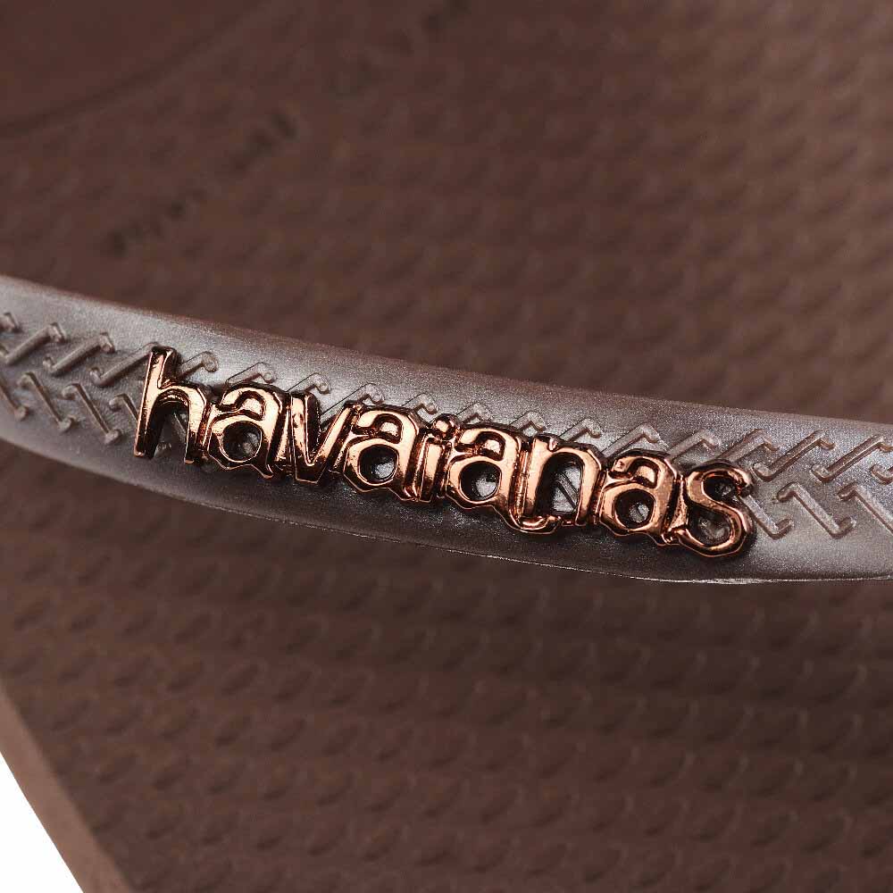 Havaianas Slim Metal Logo - Dark Brown