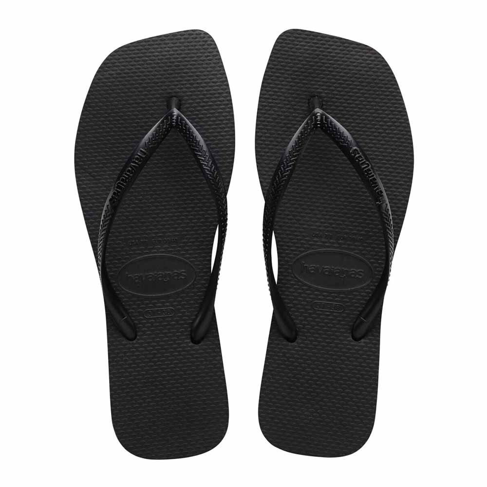 Havaianas Slim Square Toe Thongs - Black