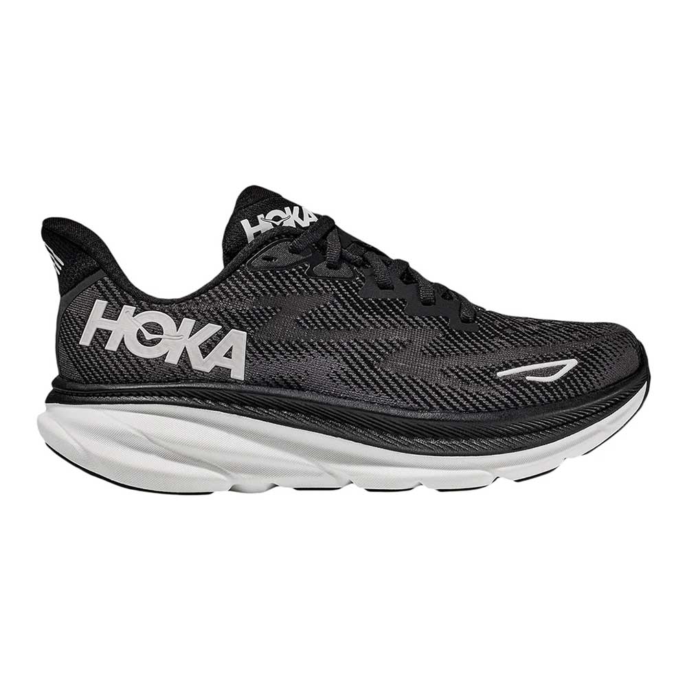 Hoka Clifton 9 Running Shoes - Black/White