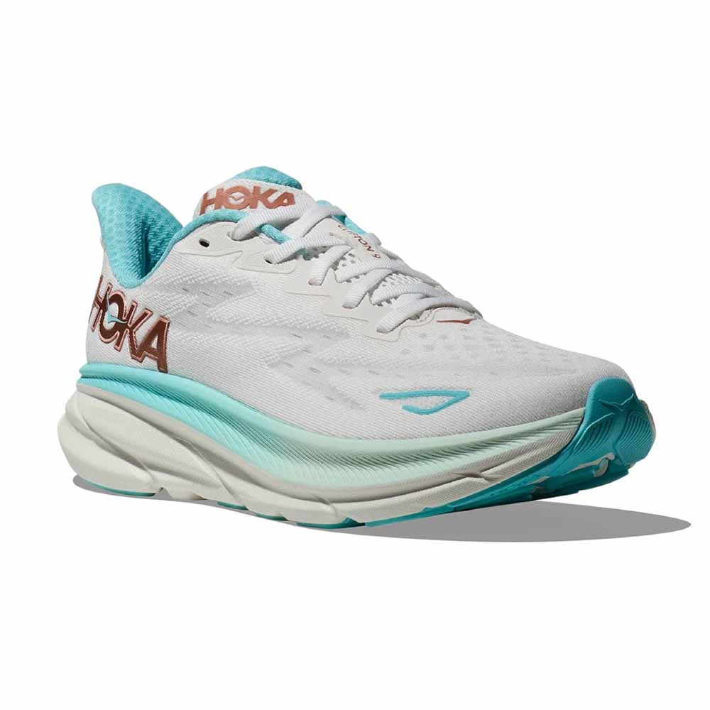 Hoka Clifton 9 Running Shoes - Frost/Rose Gold