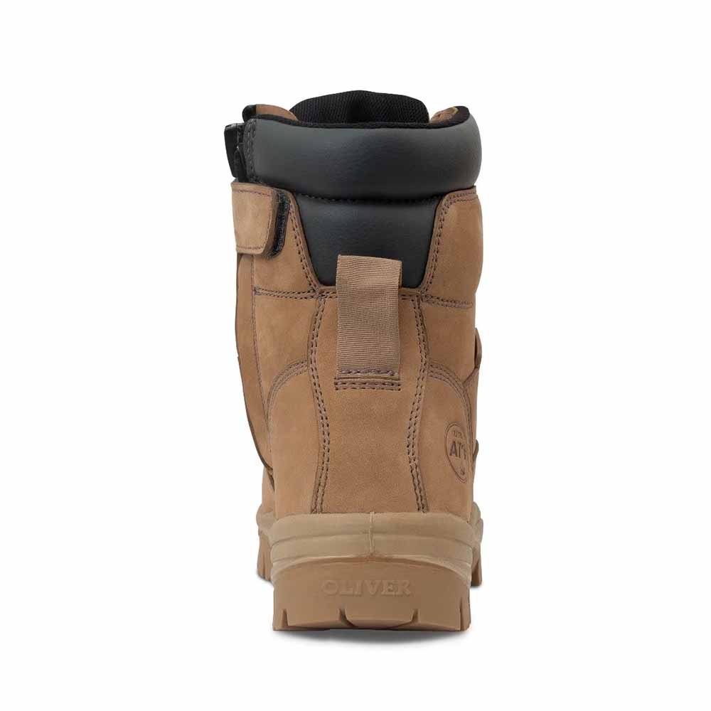 Oliver AT 45652Z - 150MM Zip Sided Composite Work Boots - Stone