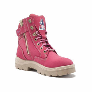 Steel Blue Southern Cross Zip Ladies 512761 Work Boots - Pink