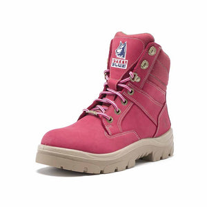 Steel Blue Southern Cross Zip Ladies 512761 Work Boots - Pink