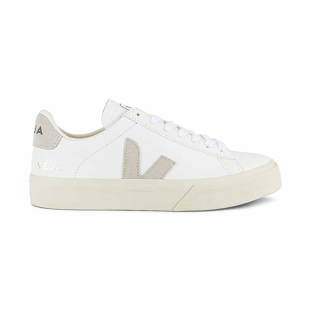 Shop VEJA Campo Chromefree Leather Shoes | White/Suede | The Next Pair