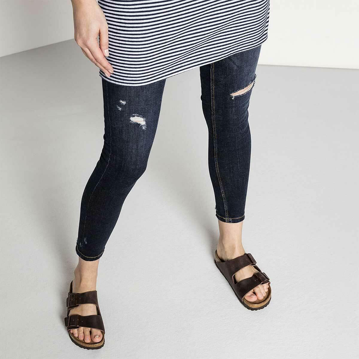 Arizona Soft Footbed Oiled Leather Sandals - Narrow - The Next Pair