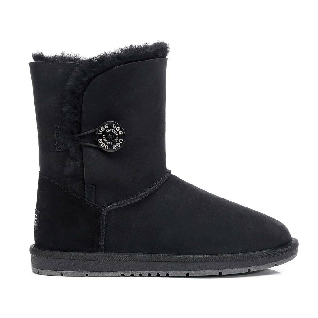 Gray uggs clearance with buttons