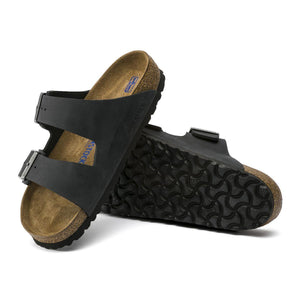 Birkenstock Arizona Oiled Nubuck Leather Soft Footbed Sandals - Narrow - The Next Pair