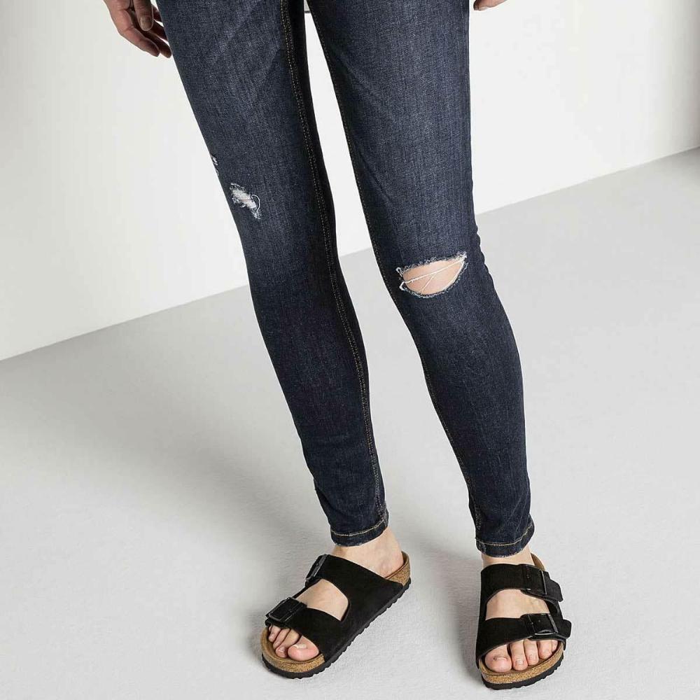 Birkenstock Arizona Suede Leather Soft Footbed Sandals - Regular - The Next Pair