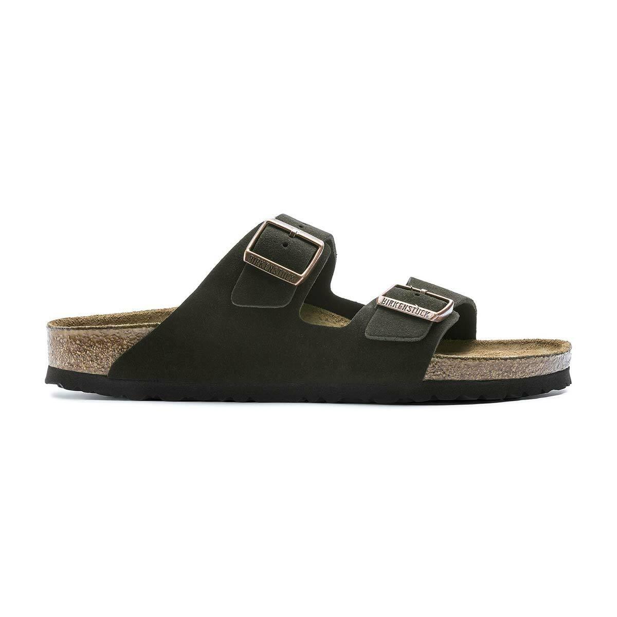 Birkenstock Arizona Suede Leather Soft Footbed Sandals - Regular - The Next Pair