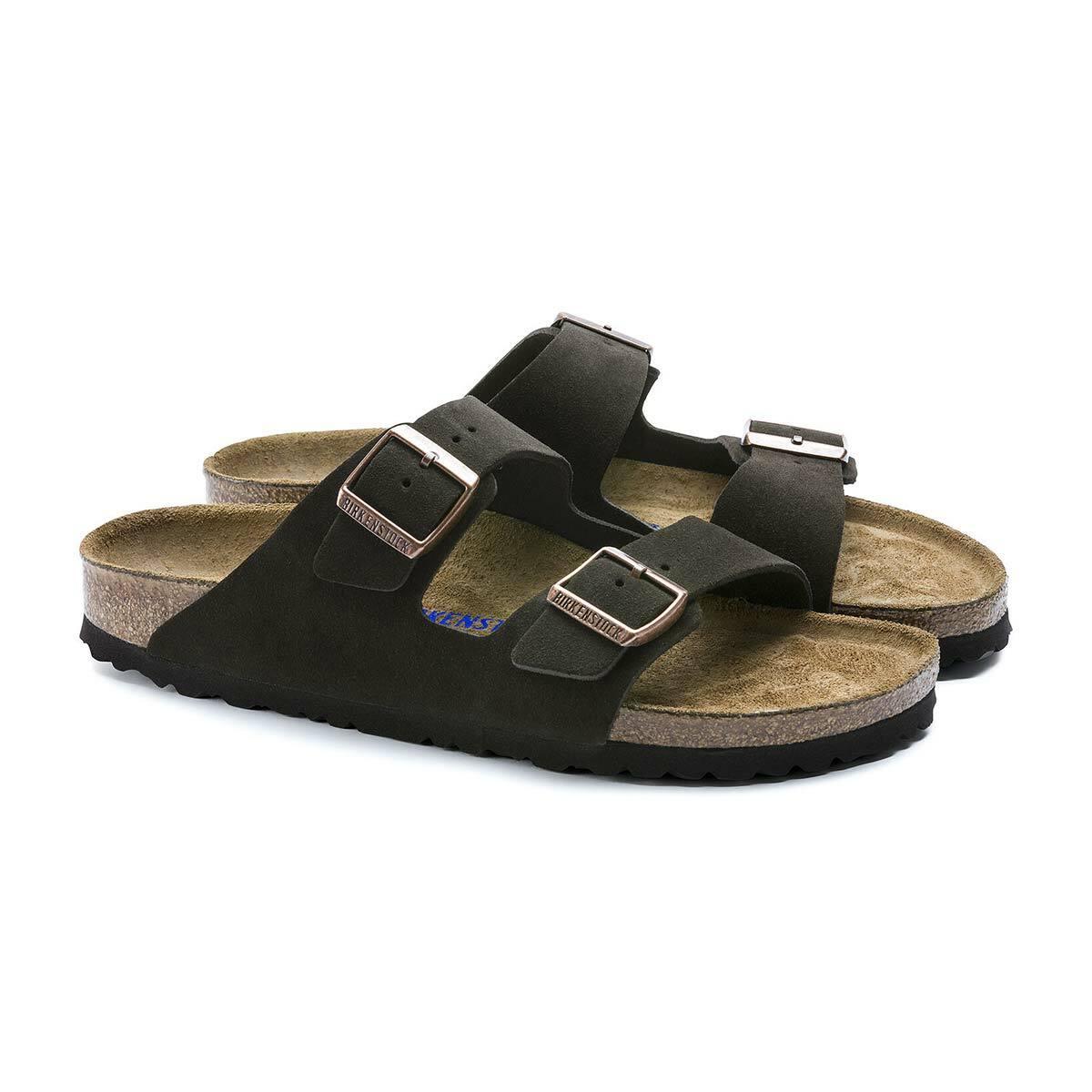 Birkenstock Arizona Suede Leather Soft Footbed Sandals - Regular - The Next Pair