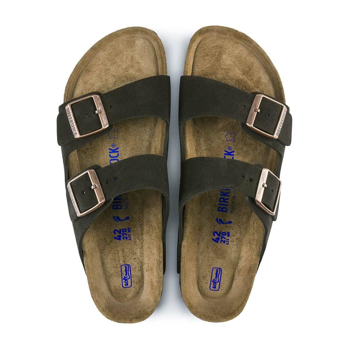 Birkenstock Arizona Suede Leather Soft Footbed Sandals - Regular - The Next Pair
