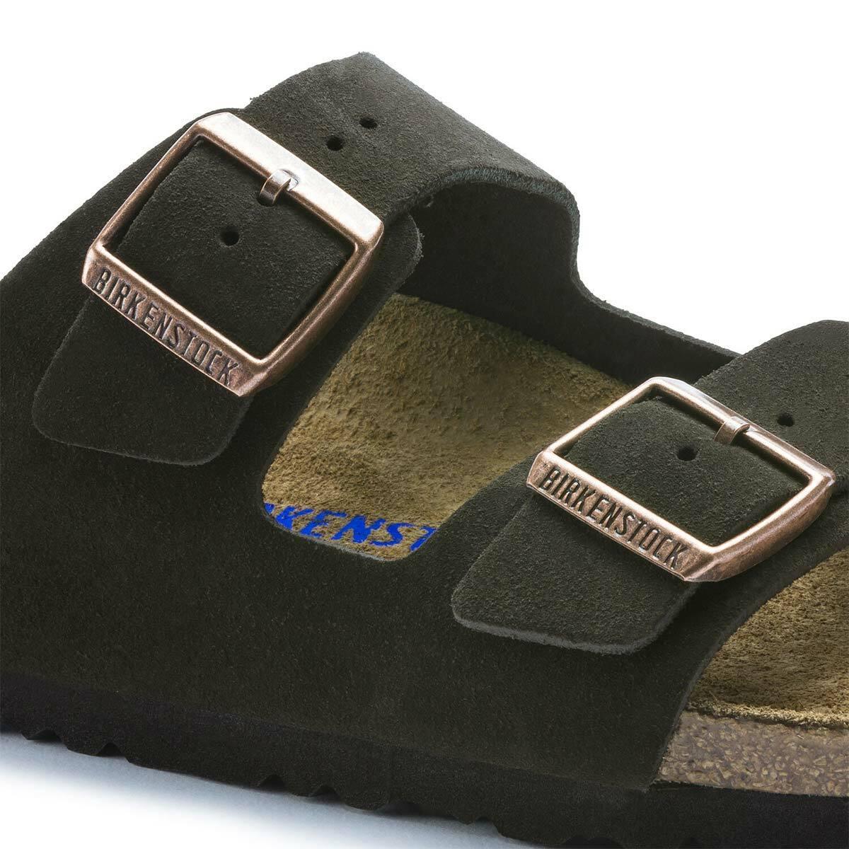 Birkenstock Arizona Suede Leather Soft Footbed Sandals - Regular - The Next Pair