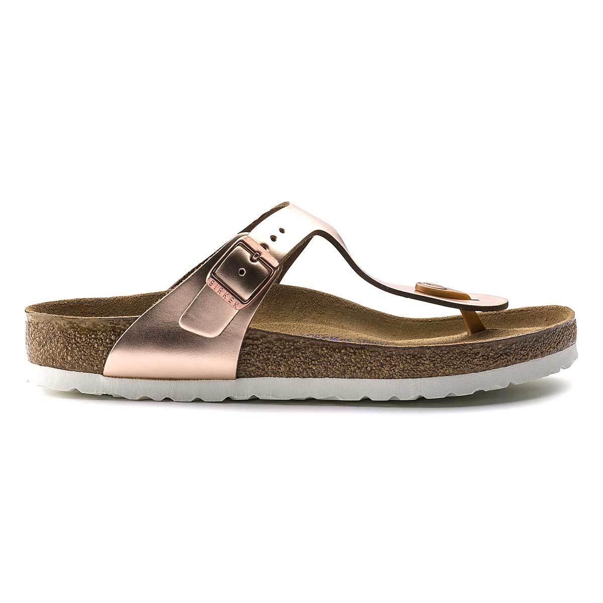Birkenstock Gizeh Soft Footbed Natural Leather Sandals - Narrow - The Next Pair