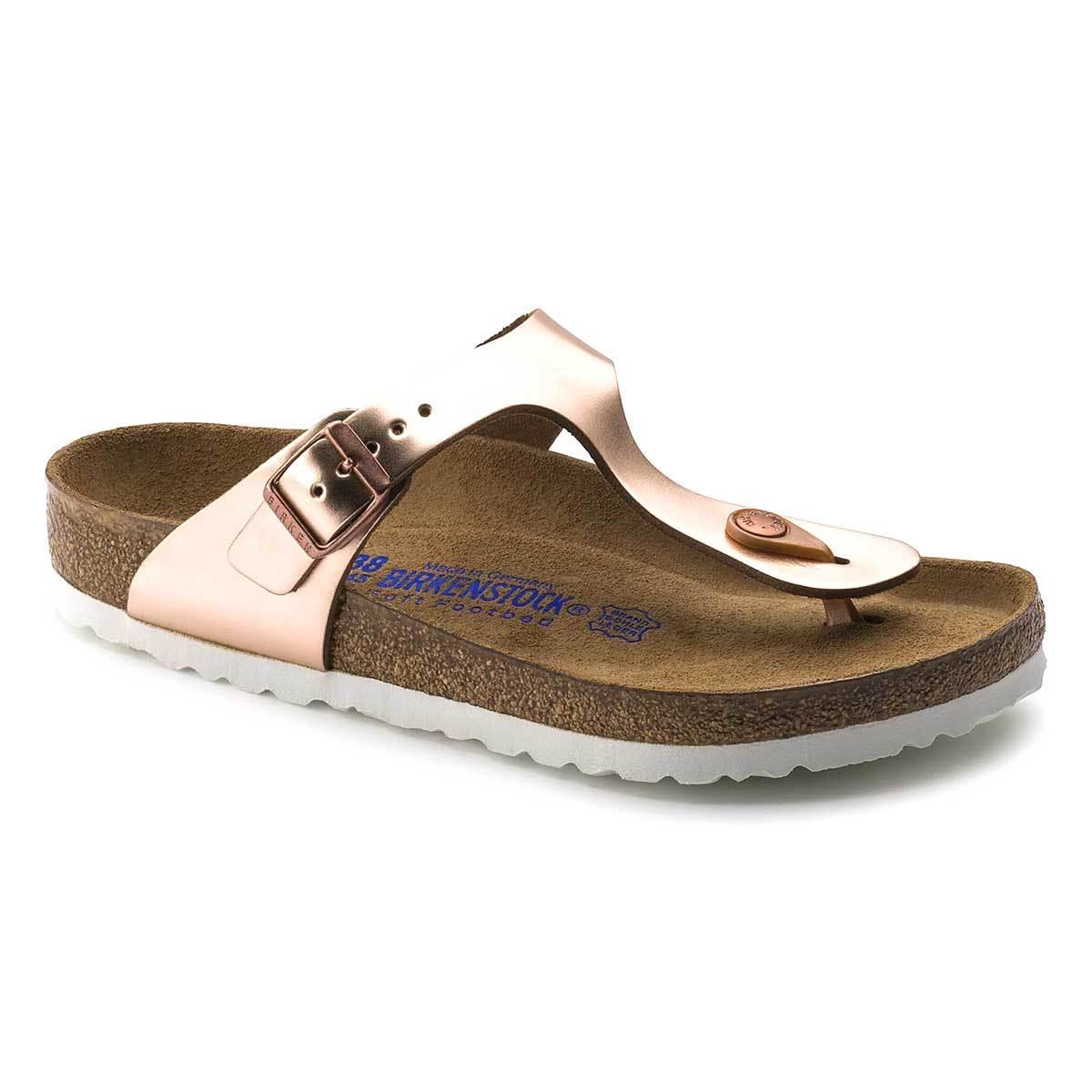 Birkenstock Gizeh Soft Footbed Natural Leather Sandals - Narrow - The Next Pair