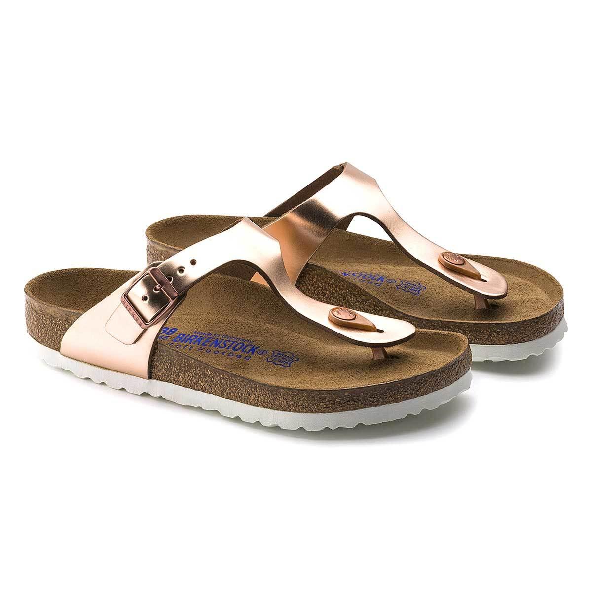 Birkenstock Gizeh Soft Footbed Natural Leather Sandals - Narrow - The Next Pair