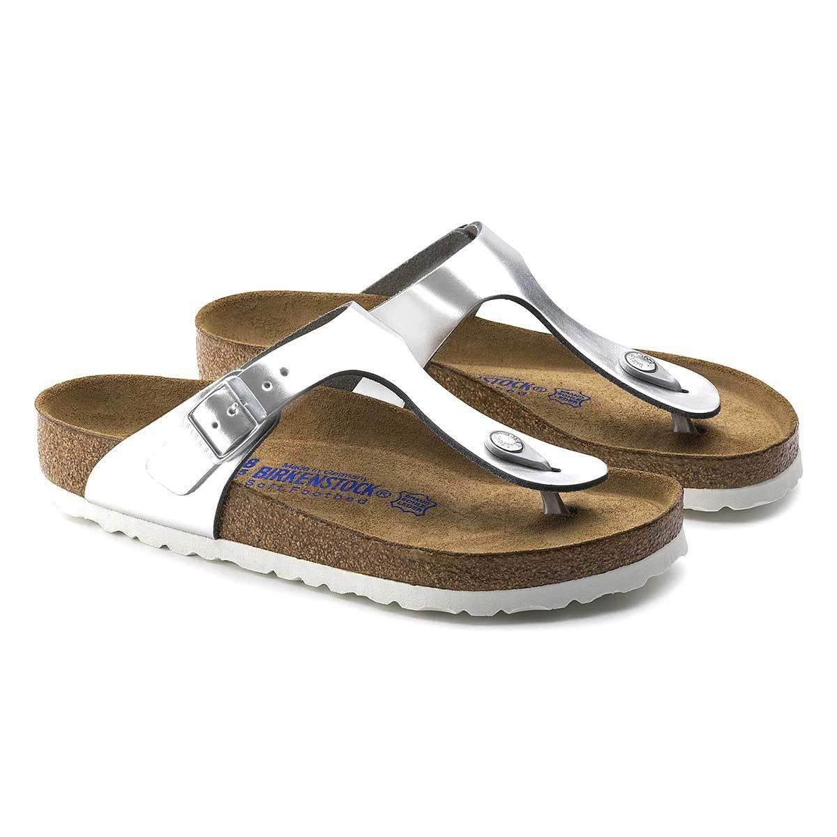 Birkenstock Gizeh Soft Footbed Natural Leather Sandals - Narrow - The Next Pair