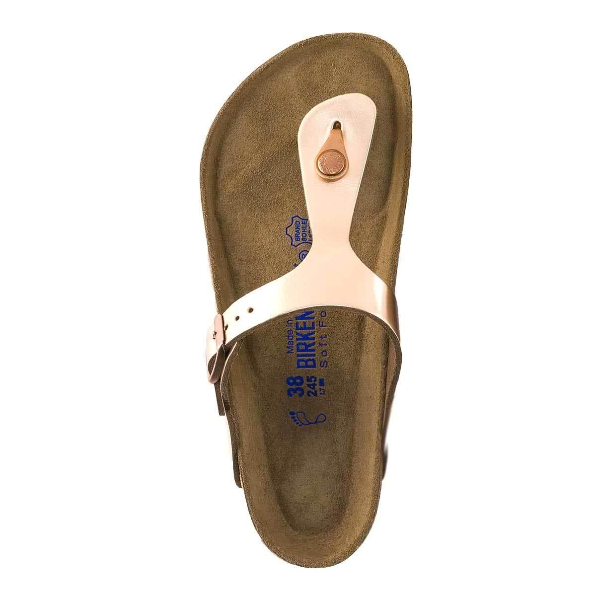 Birkenstock Gizeh Soft Footbed Natural Leather Sandals - Regular - The Next Pair
