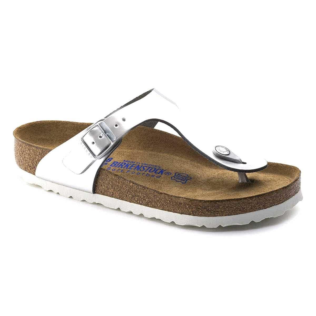 Birkenstock Gizeh Soft Footbed Natural Leather Sandals - Regular - The Next Pair